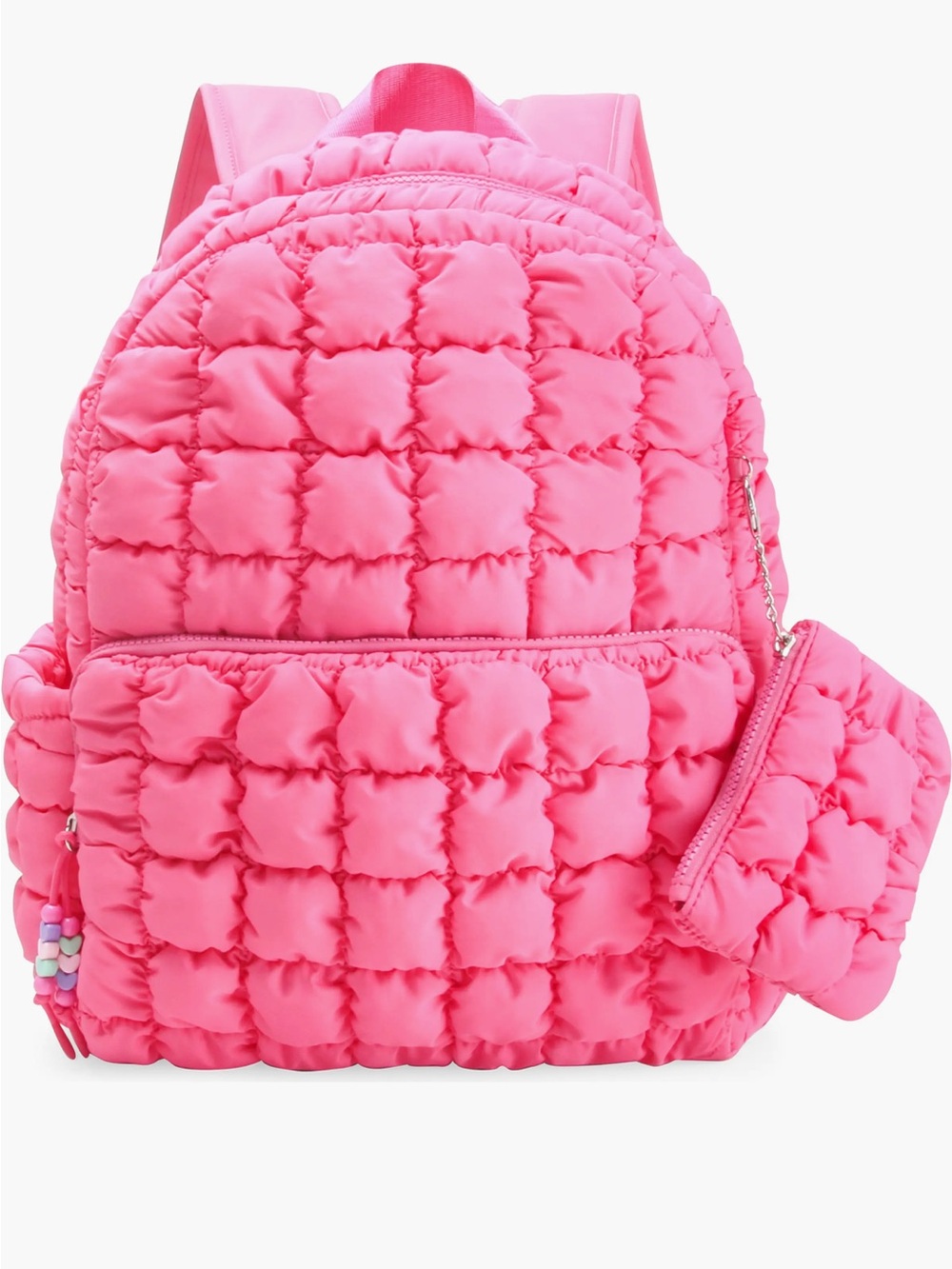 NWT Mrs Gwen’s OMG accessories Kids Puffy, Scrunched Quilted Backpack - Hot Pink